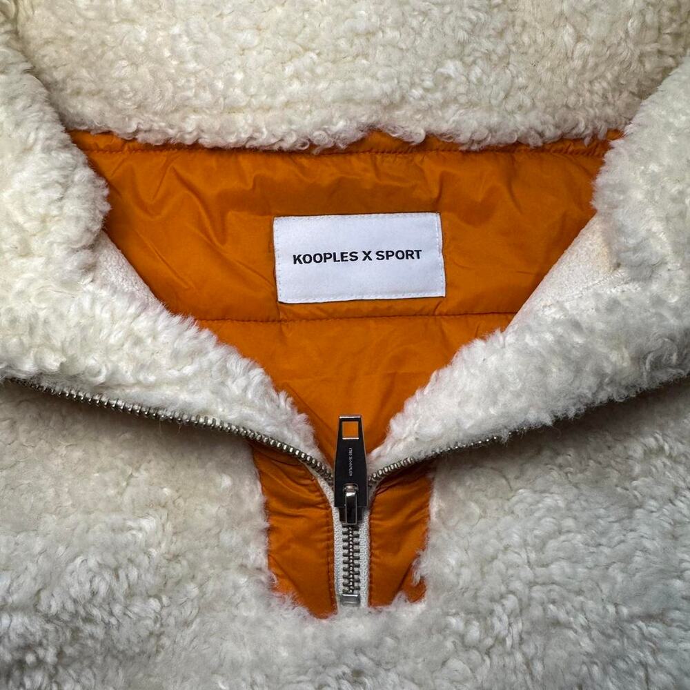 NEW The Kooples x SPORT RARE Activewear Cropped Teddy Zip-Up Fleece — L/XL - Picture 7 of 8
